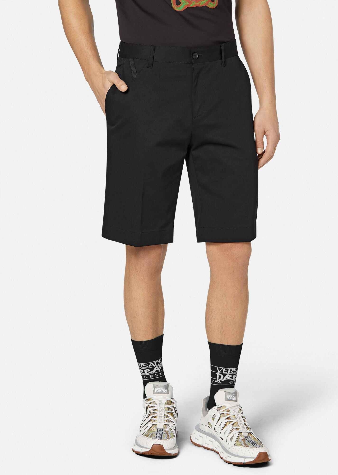 La Greca Gabardine Shorts - 3