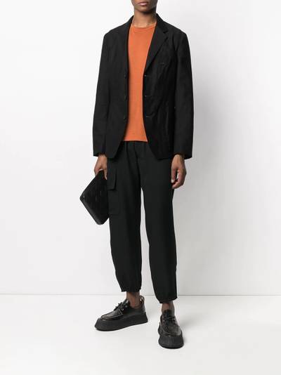 Yohji Yamamoto panelled stitch blazer outlook