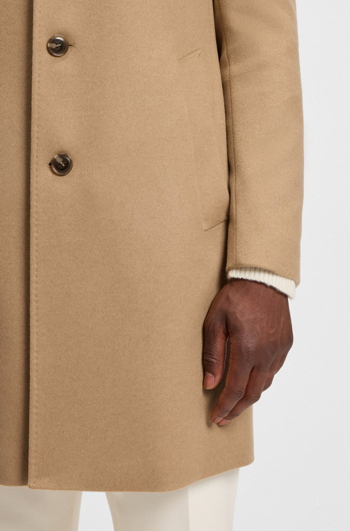 REGULAR-FIT WOOL AND CASHMERE COAT - 6