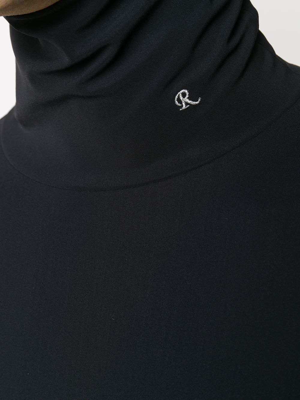 black roll neck fine jumper - 5