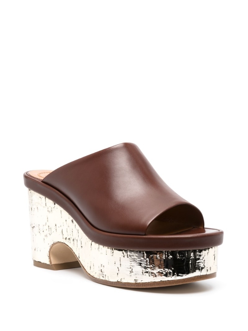 Oli platform leather mules - 2