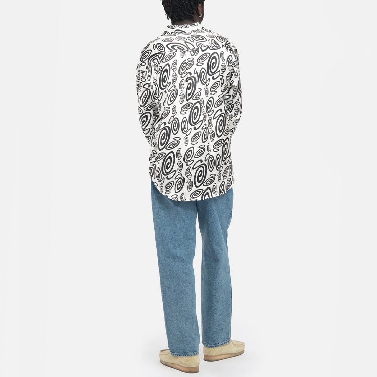 Stussy Swirly S Silk Shirt 'White' 1110242 - 5
