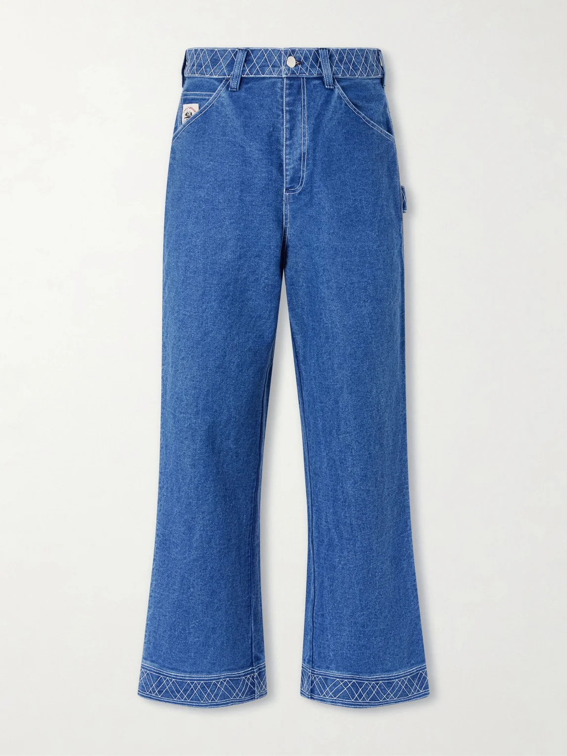Knolly Brook Straight-Leg Embroidered Jeans - 1