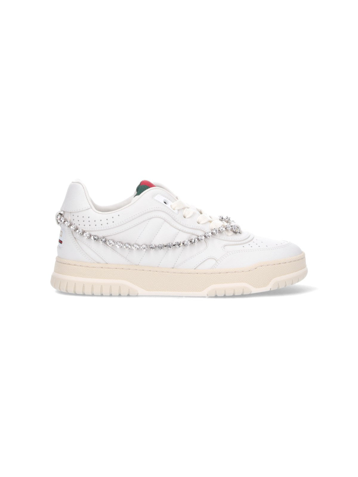 Gucci Women "Re-Web" Rhinestone Detail Sneakers - 1