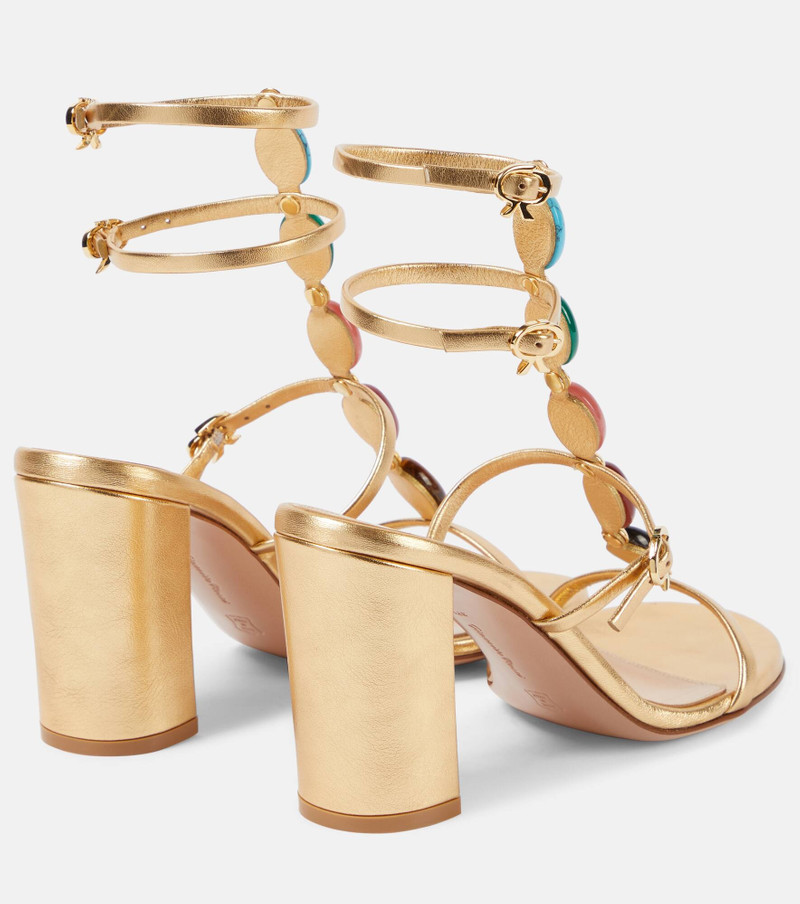 Shanti 85 embellished leather sandals 3