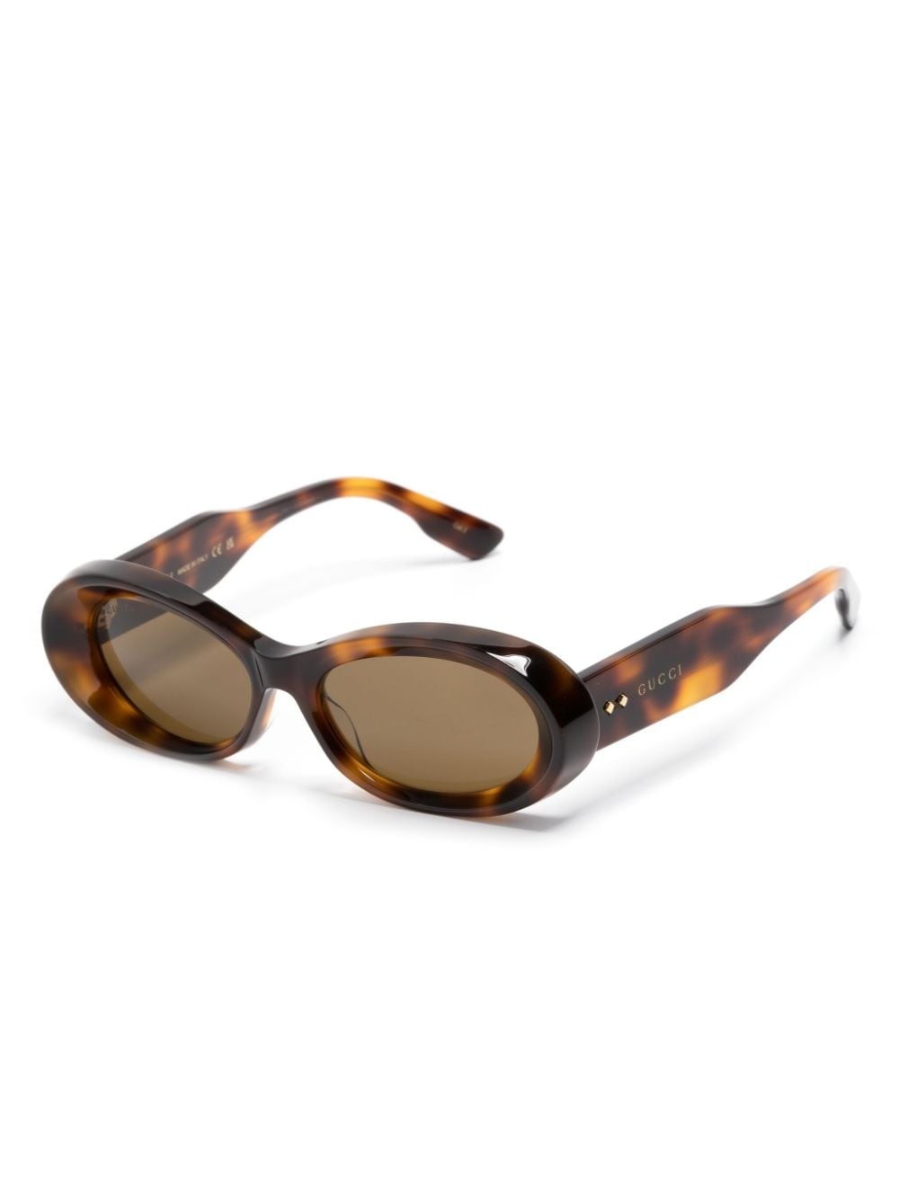 tortoiseshell oval-frame sunglasses - 2