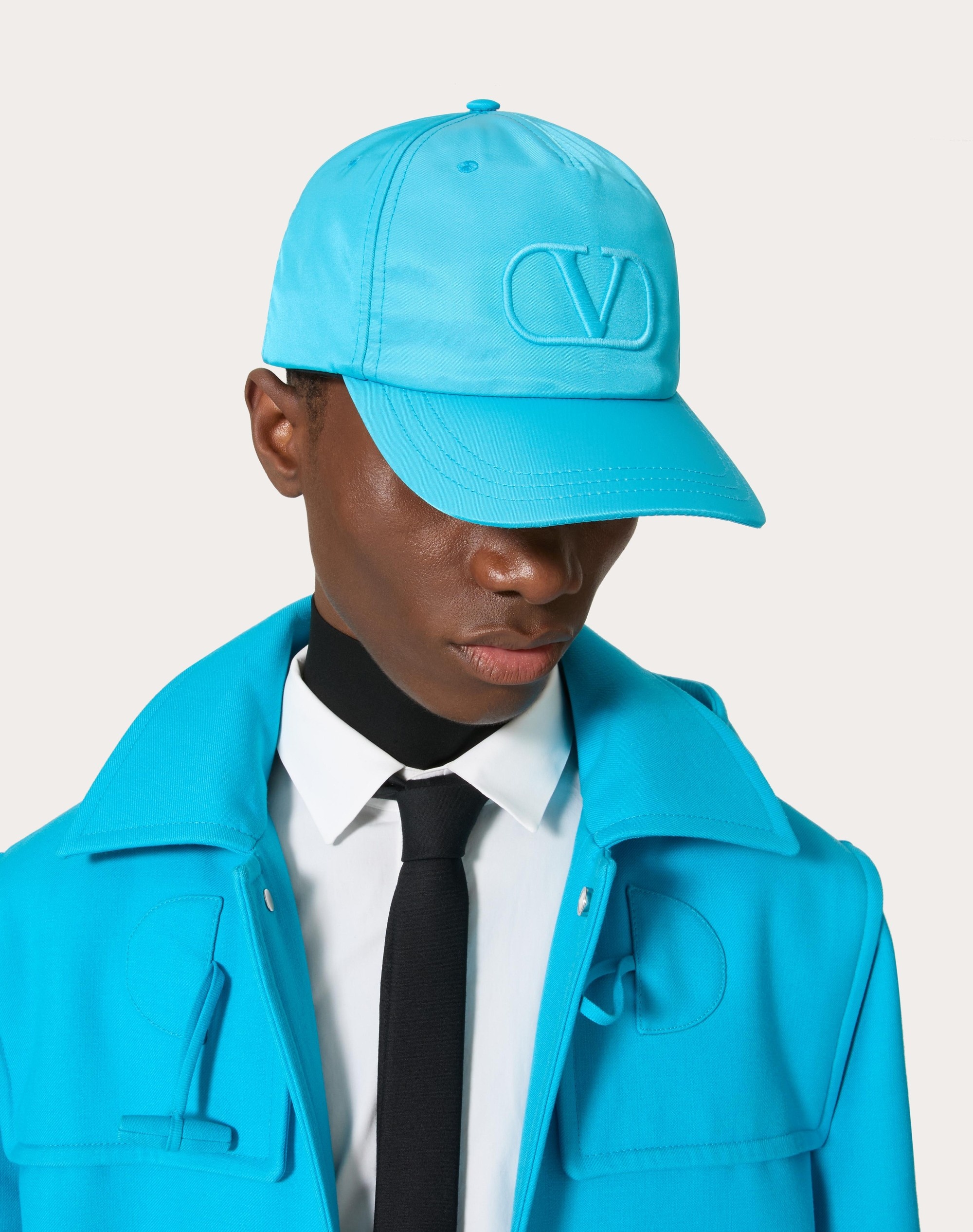 VLOGO SIGNATURE NYLON BASEBALL CAP WITH VLOGO EMBROIDERY - 4