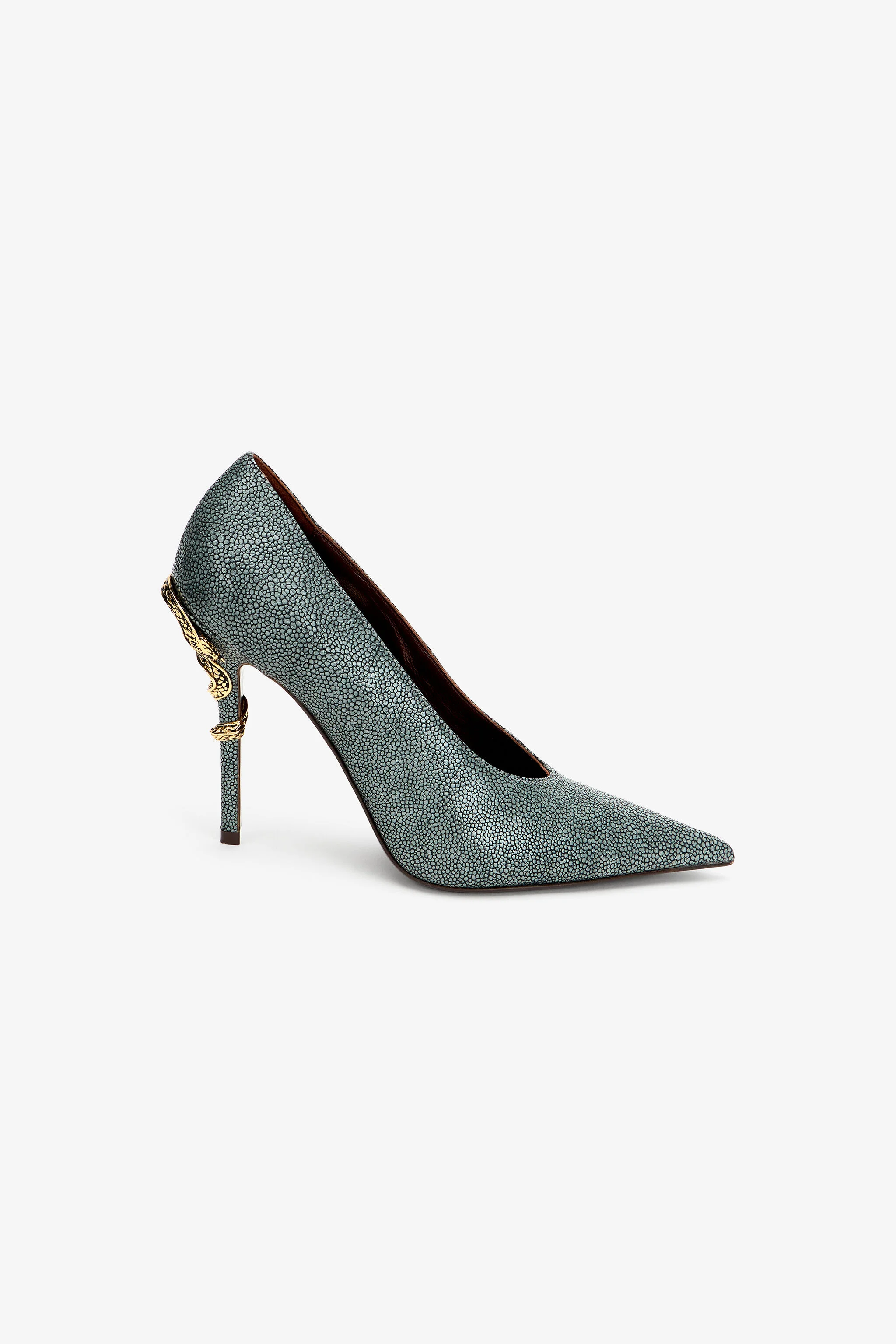 Pumps Serpentine in Leather with Jaguar Print - 1