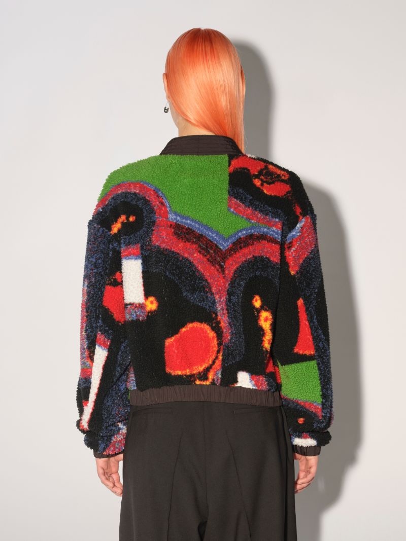 JACQUARD KIMONO TEDDY FLEECE - 4