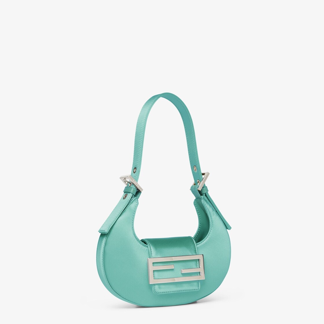Turquoise satin mini-bag - 2