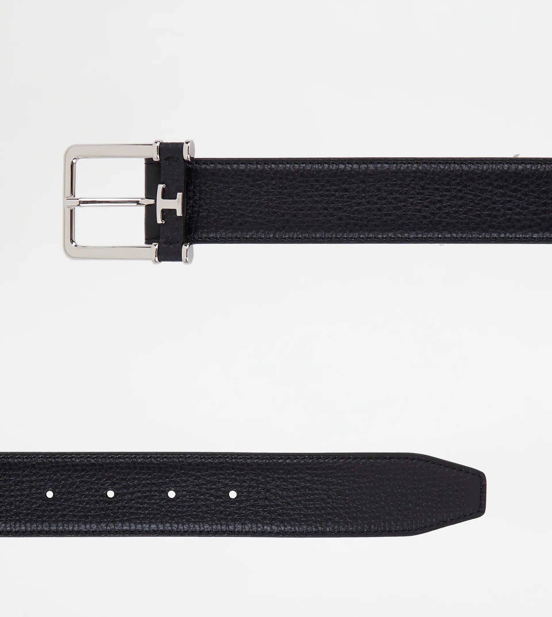 BELT IN LEATHER - BLACK - 2