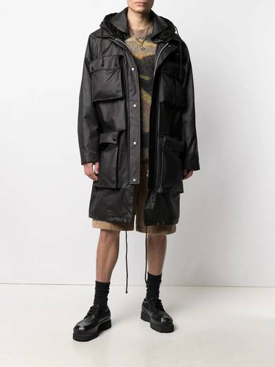 Bottega Veneta hooded mid-length coat outlook