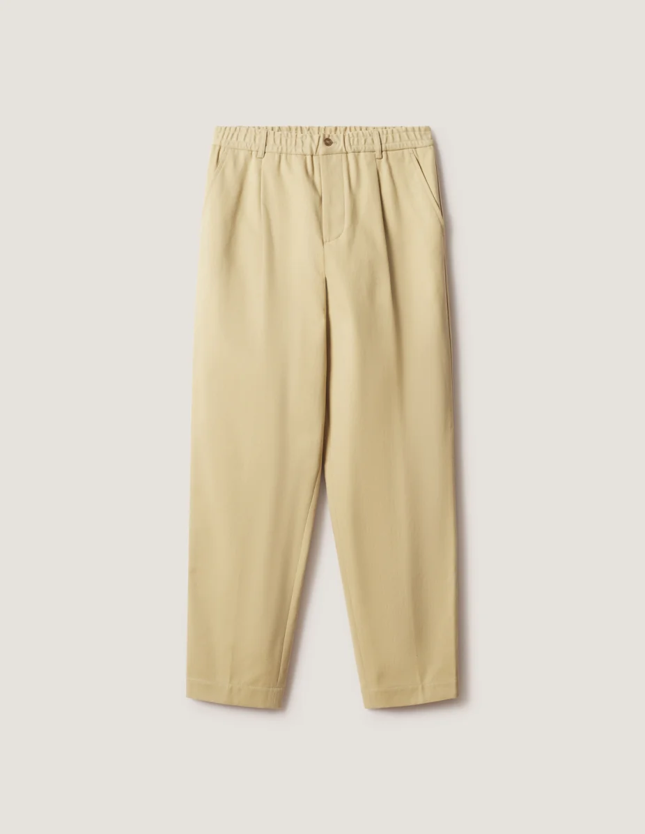 ELASTICATED PLEATED PANTS - 1