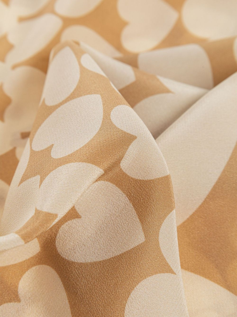 heart-print silk scarf - 3