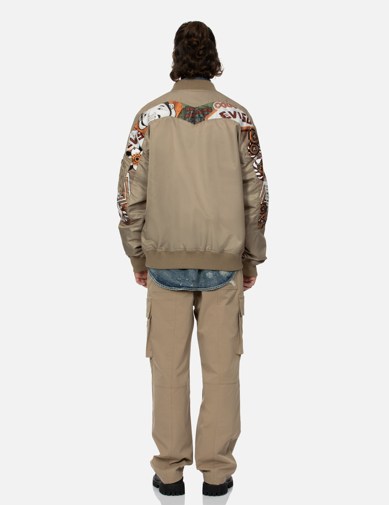 "VIRTUAL VACATION" DAICOCK PRINT LOOSE FIT BOMBER JACKET 5