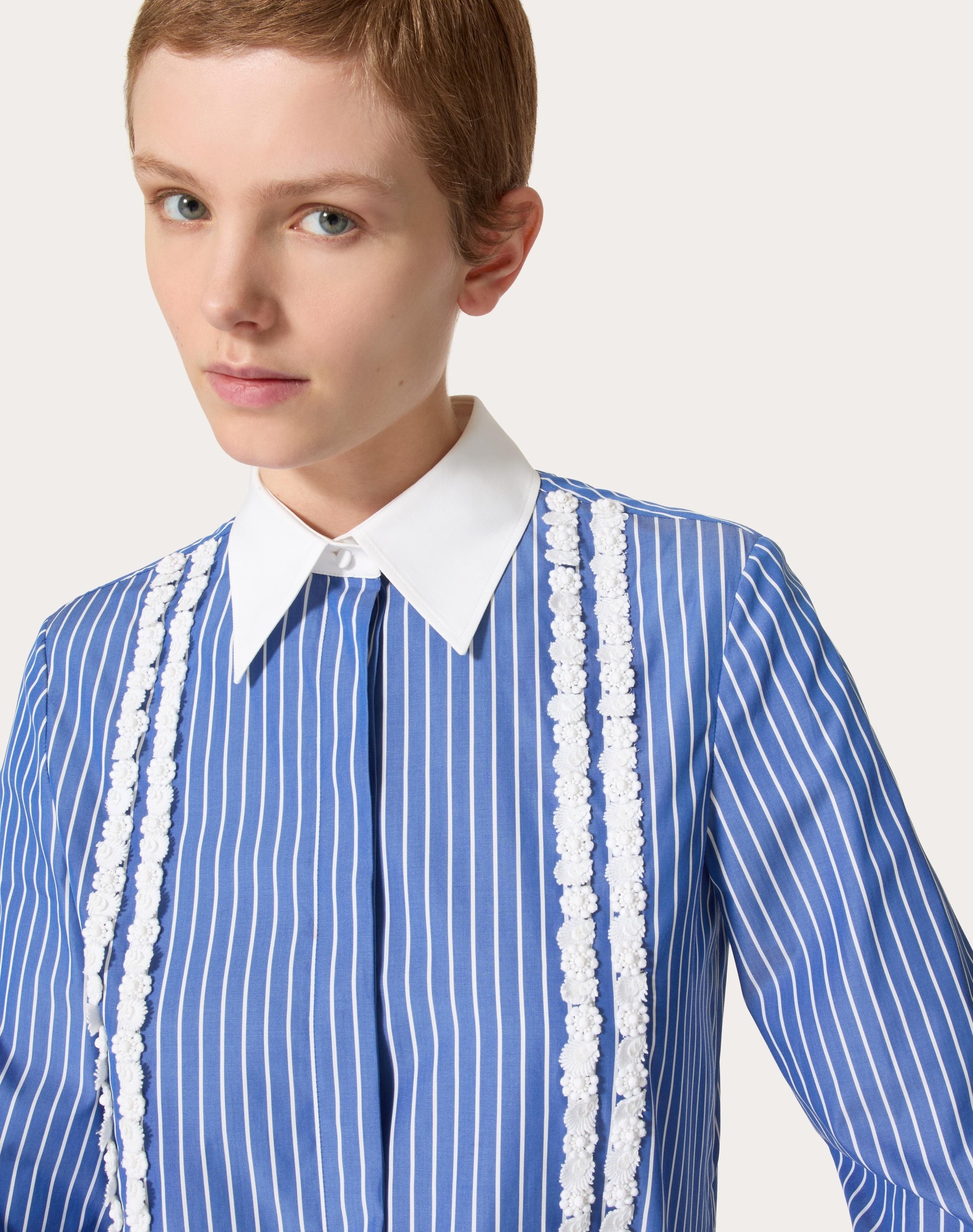 EMBROIDERED CONTRAILS POPELINE SHIRT - 5