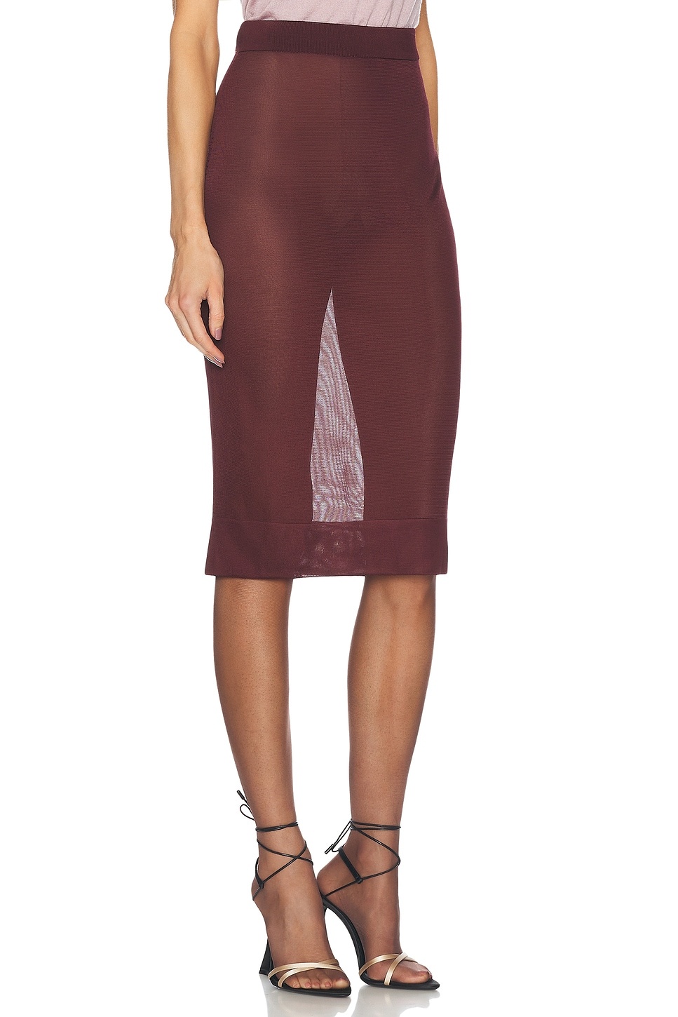 SAINT LAURENT Midi Pencil Skirt | forward | REVERSIBLE