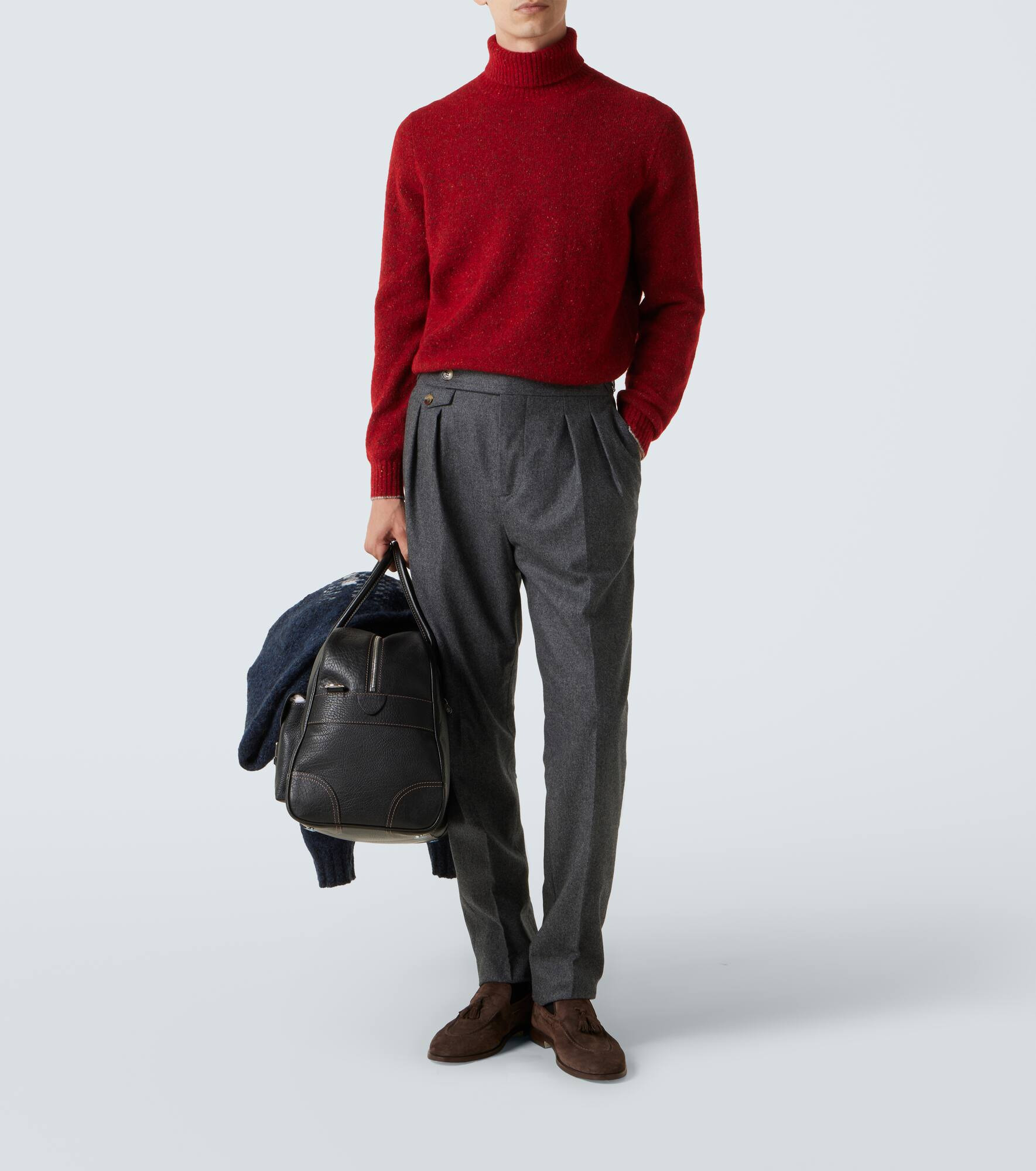 Alpaca wool, silk, and cotton-blend sweater - 2