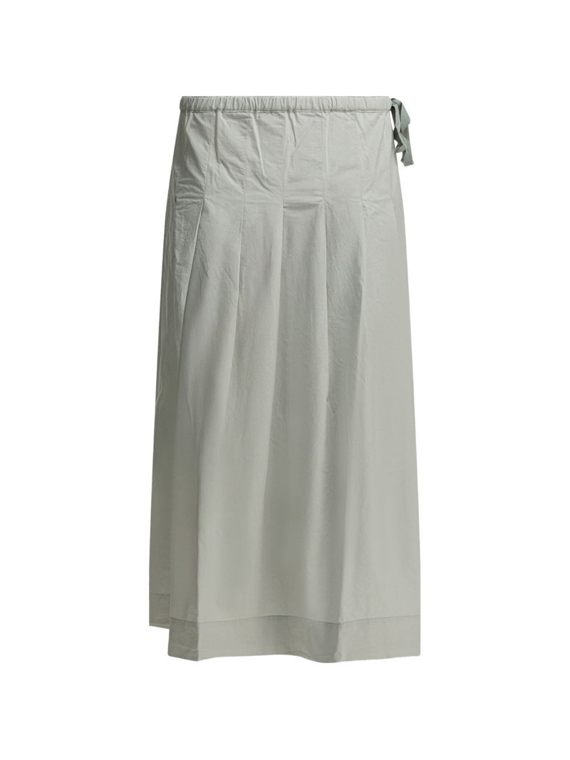 elasticated-waist pleated maxi skirt 1