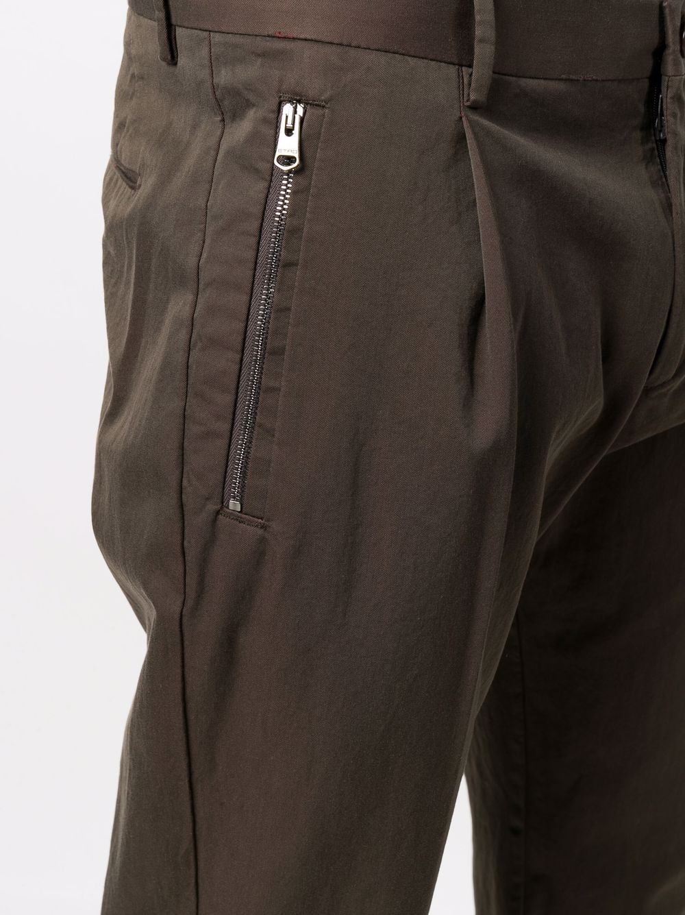 tapered-leg cotton trousers - 5