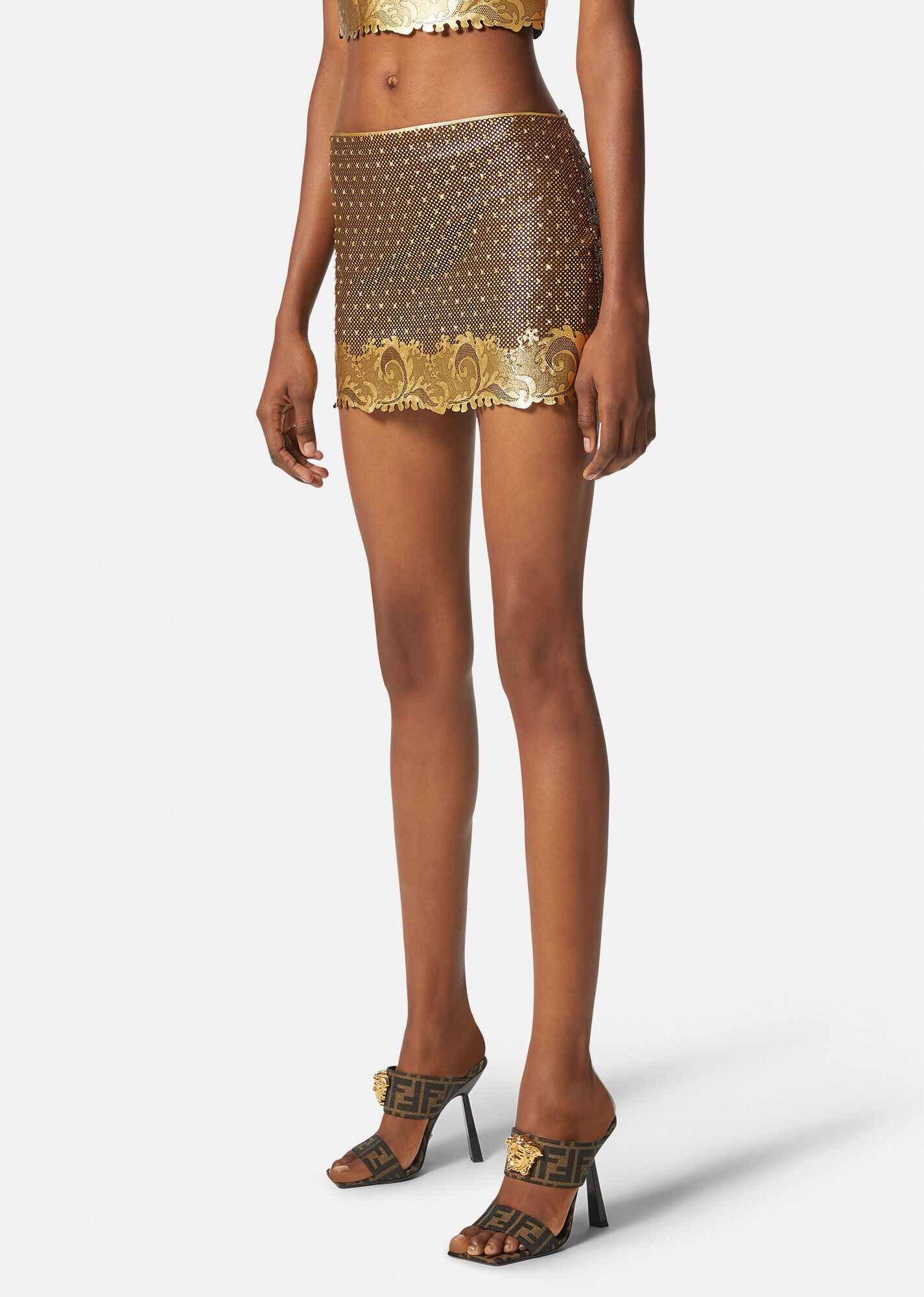 Fendace Studded Mini Skirt - 3