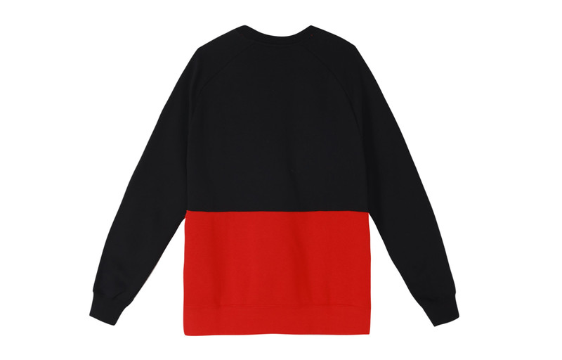 Nike Nike Air Splicing Colorblock Large Logo Fleece Round Neck Black CJ4828-011 outlook