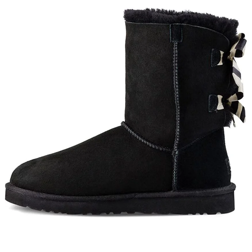 (WMNS) UGG Bailey Bow Stripe 1090941-BLK - 1