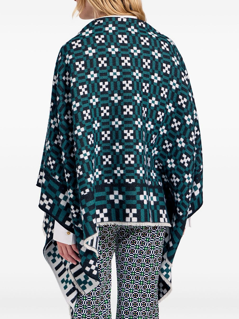 geometric-pattern cape - 3