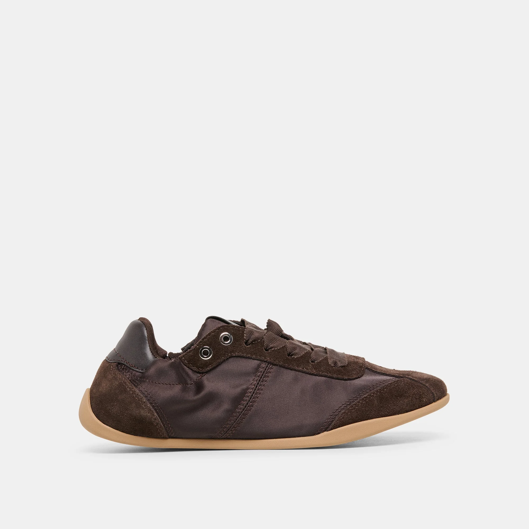 DAKODA SNEAKERS DK BROWN SATIN - 1
