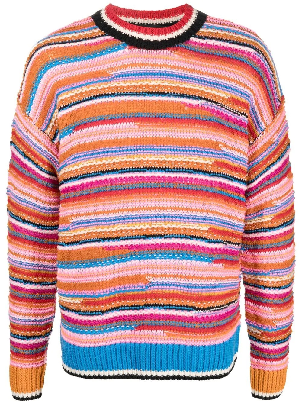 striped wool-blend jumper - 1