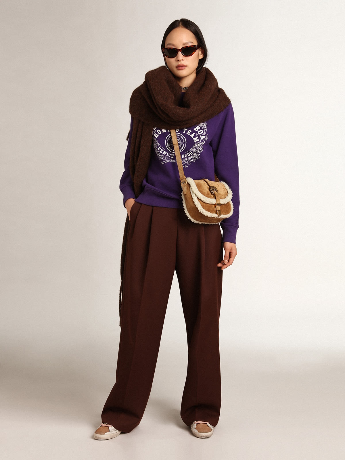 Small Rodeo Bag in suede with shearling details - 6