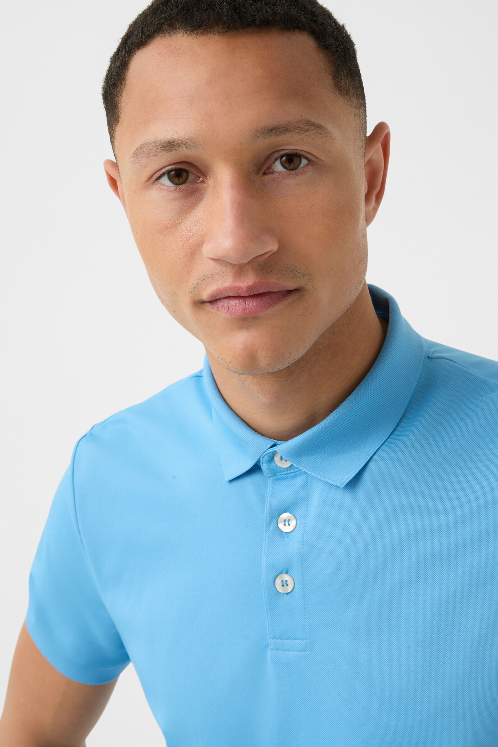 Daniel Functional polo shirt in Light blue - 5