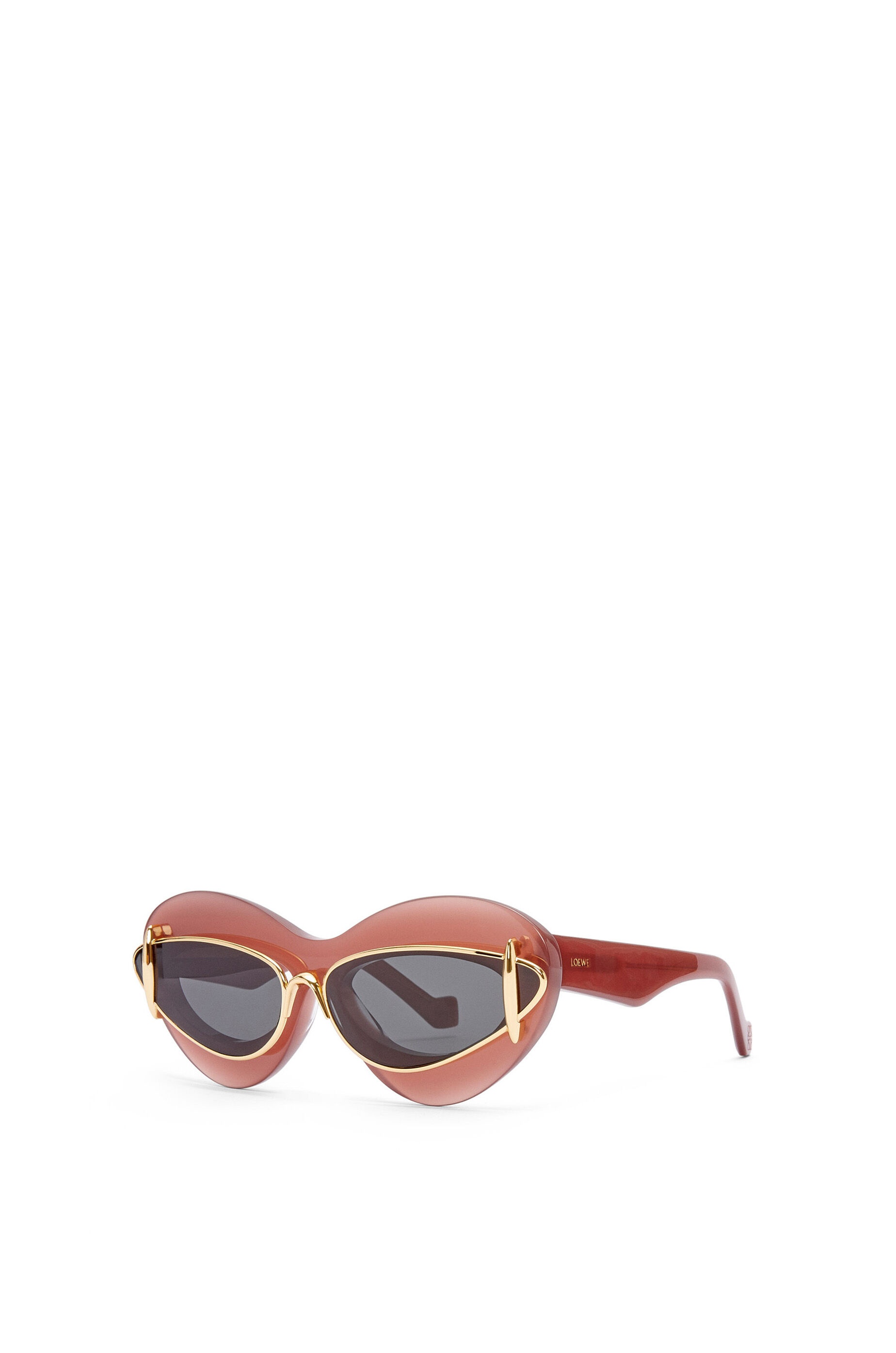Cateye double frame sunglasses in acetate and metal - 2