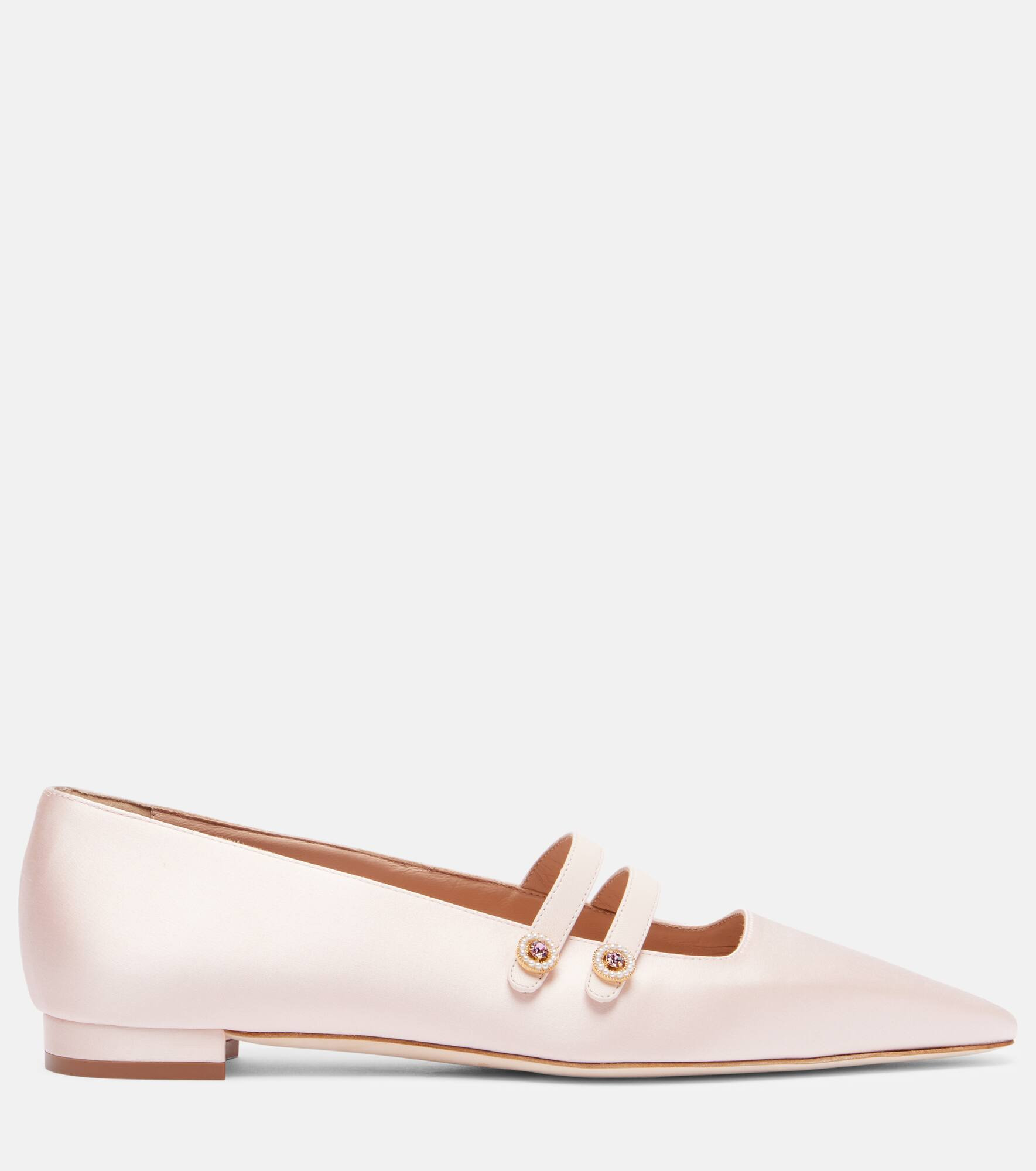 Polmana satin Mary Jane flats - 4