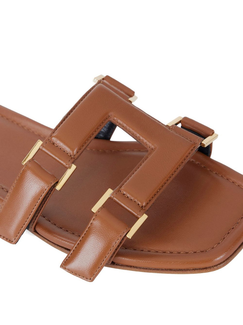 logo-shape strap sandals 4
