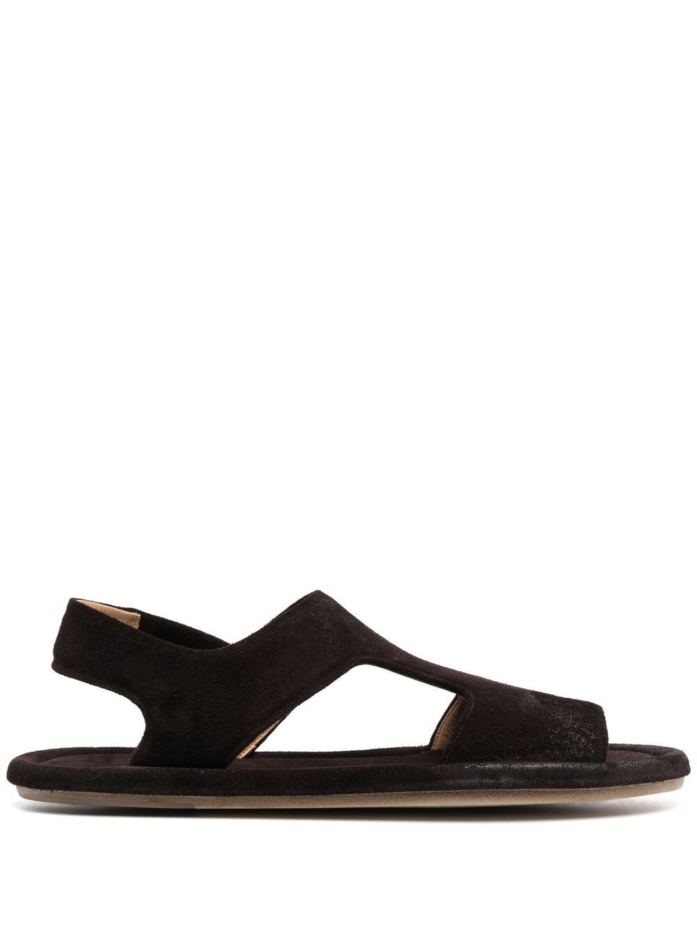 open-toe suede sandals - 1