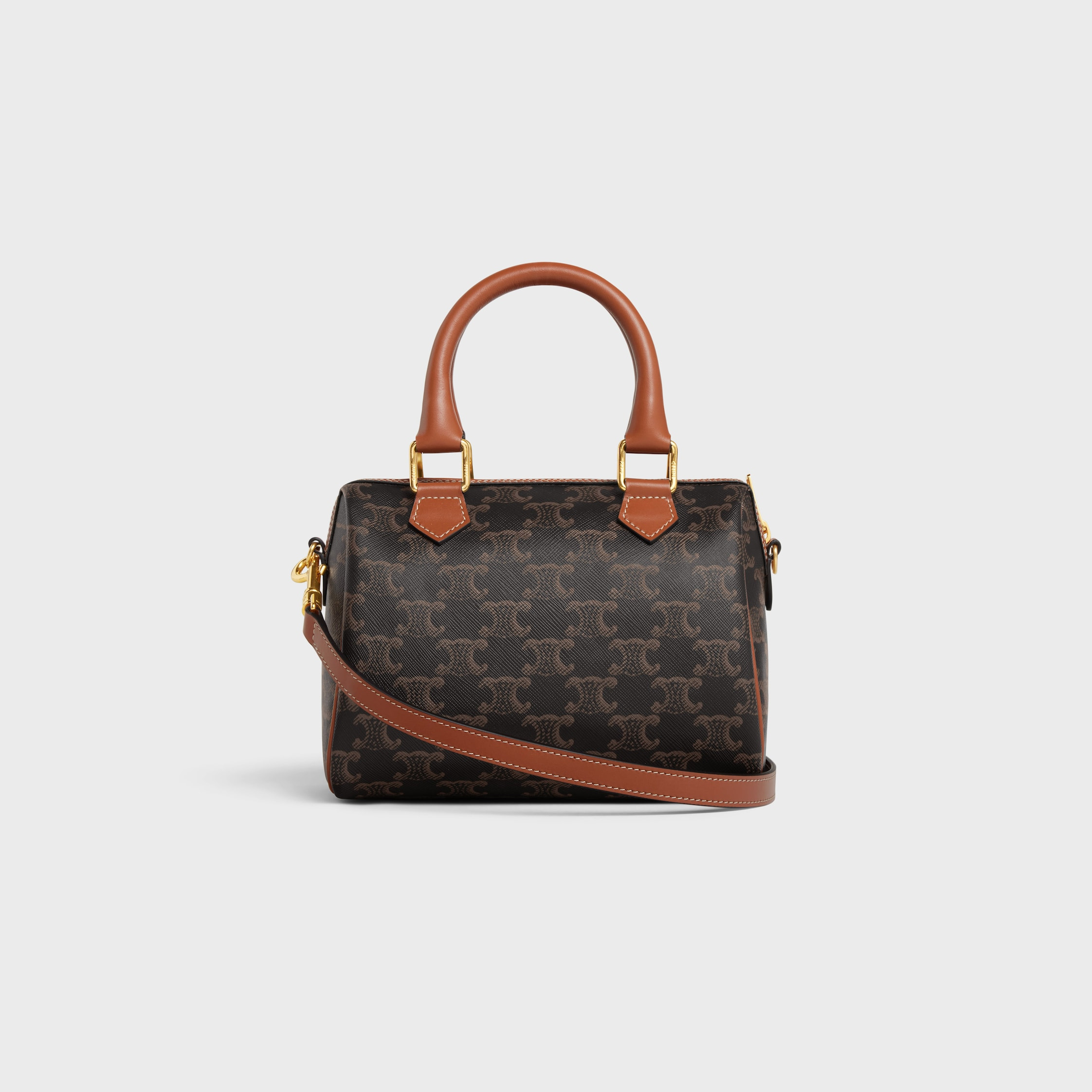 SMALL BOSTON CUIR TRIOMPHE in Triomphe Canvas and calfskin - 4