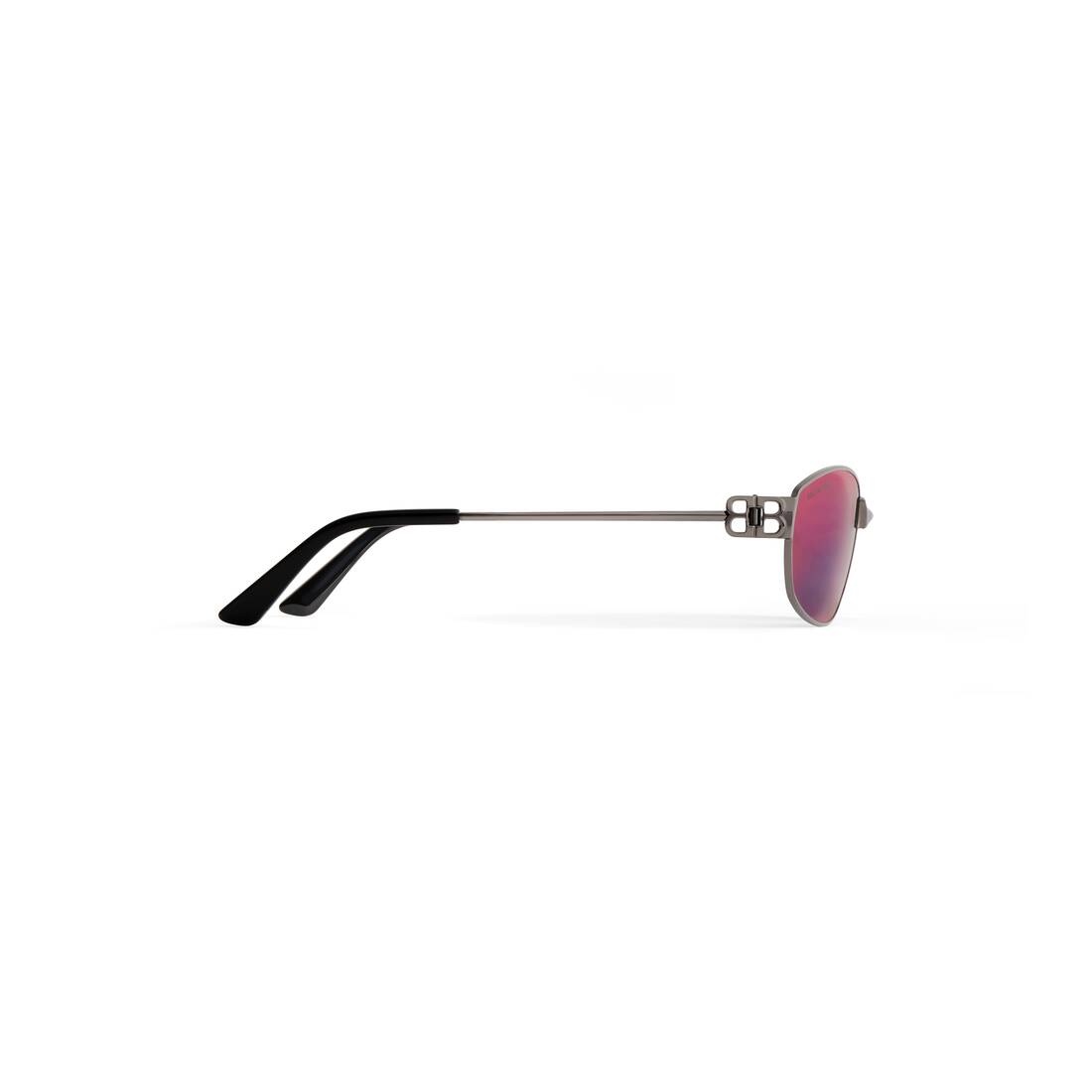 Mercury Oval Sunglasses  in Dark Silver - 3