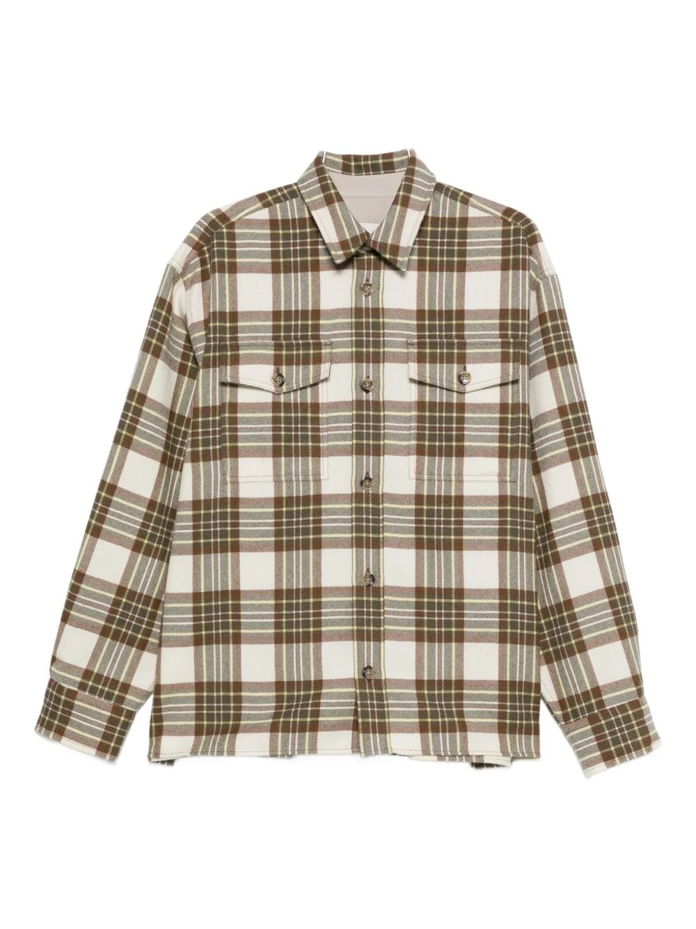 Ami Paris Men Wool Checked Overshirt - 1