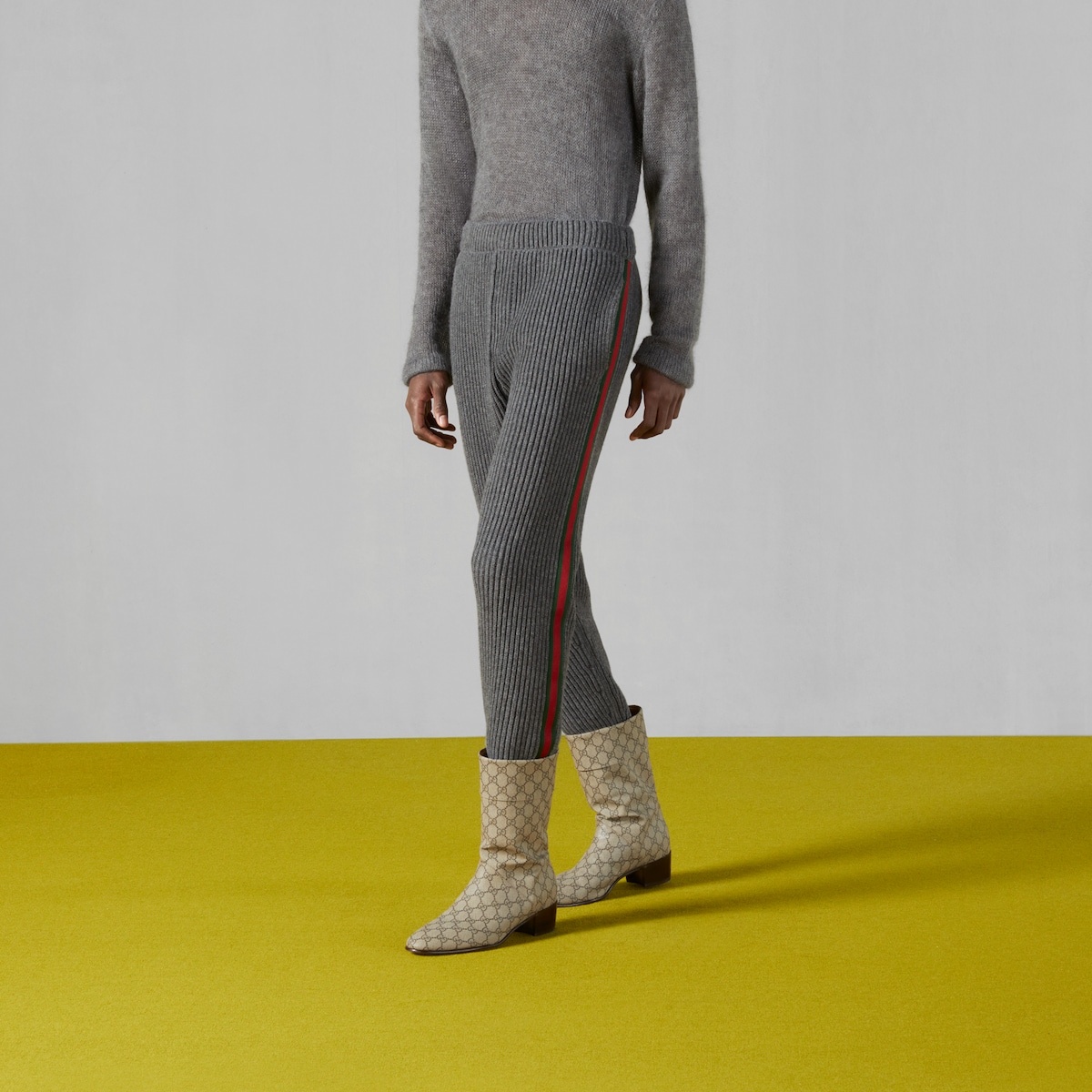 Wool cashmere pants with Web - 6