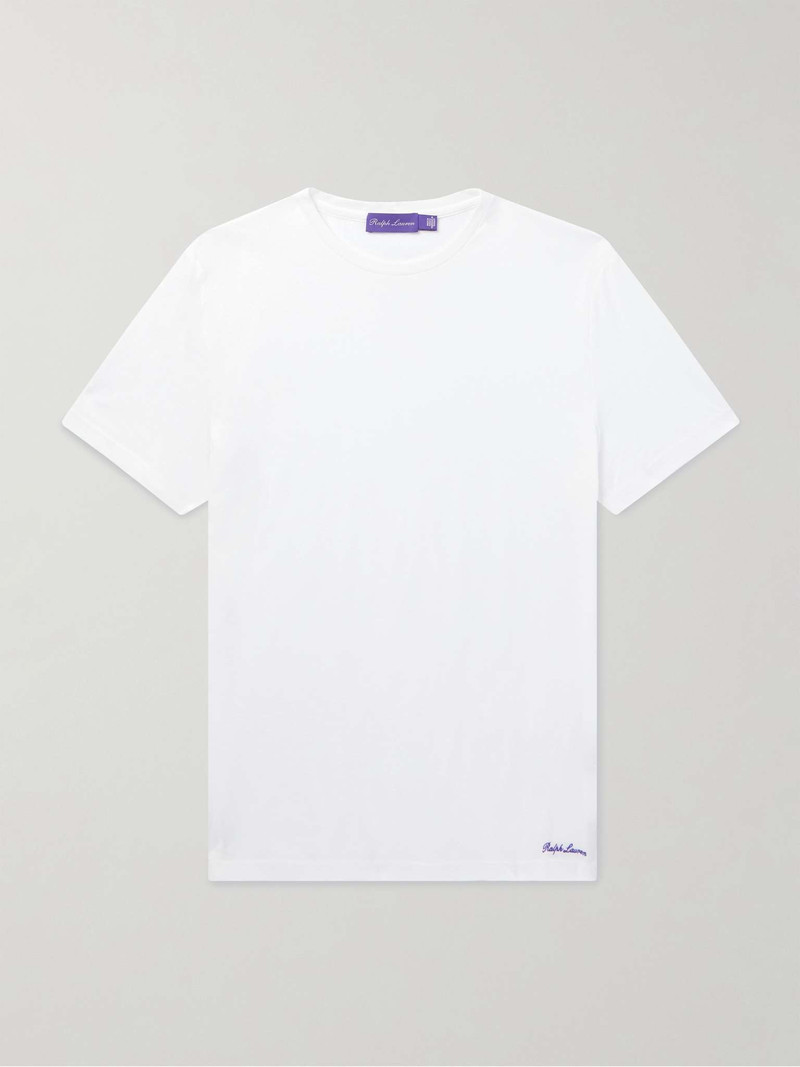 Logo-Embroidered Cotton-Lisle T-Shirt - 1