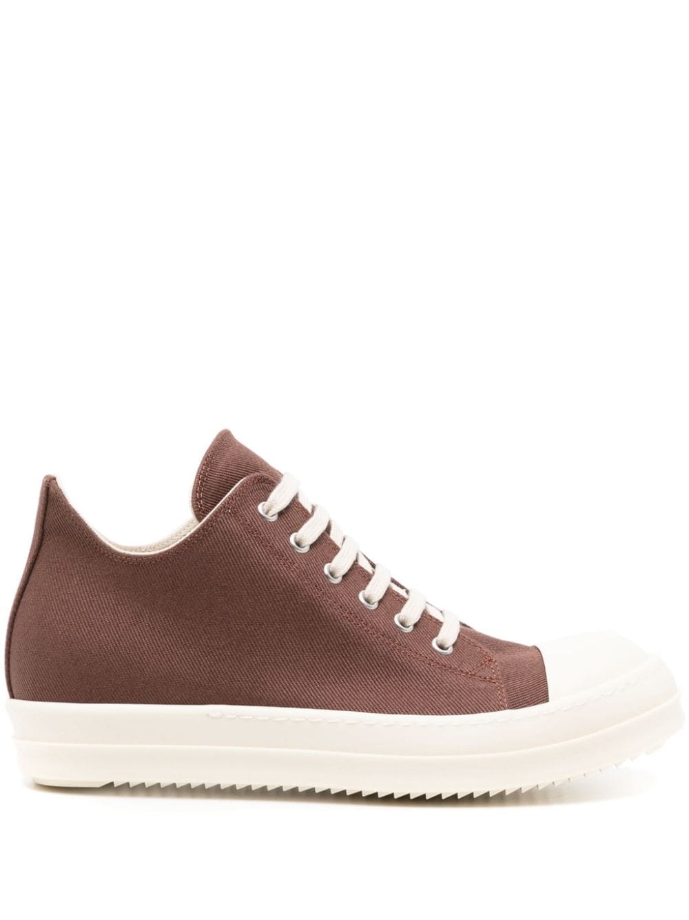 lace-up canvas sneakers - 1