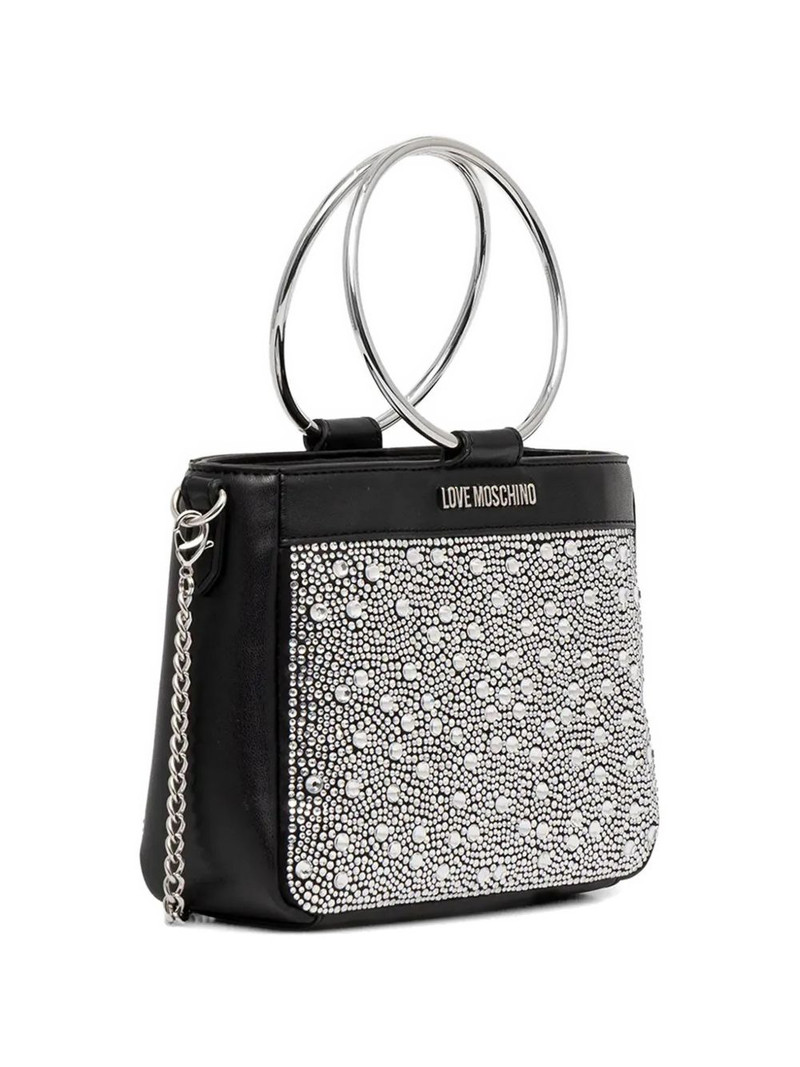 rhinestone ring-handle tote bag 3
