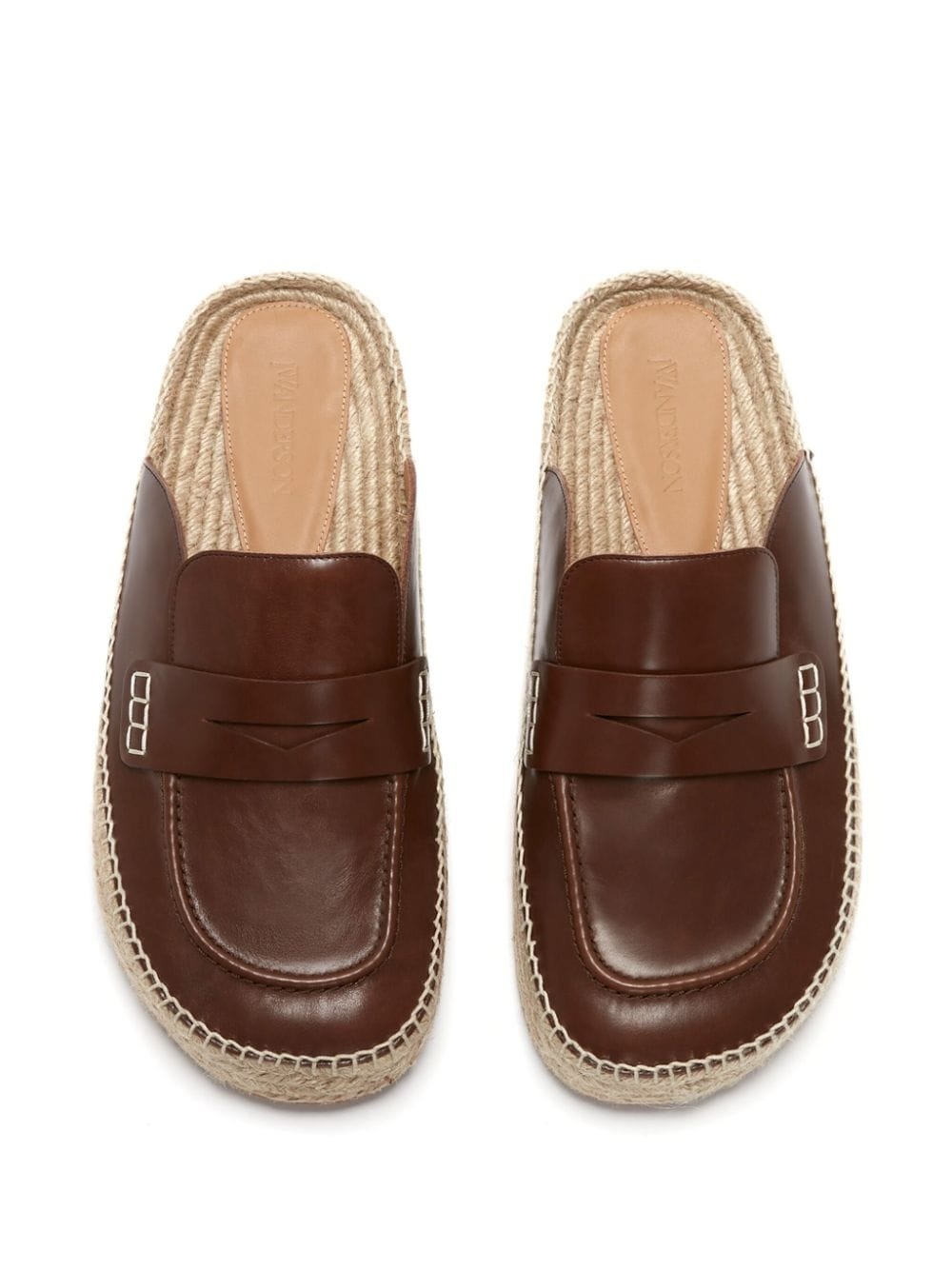 leather espadrille loafers - 4