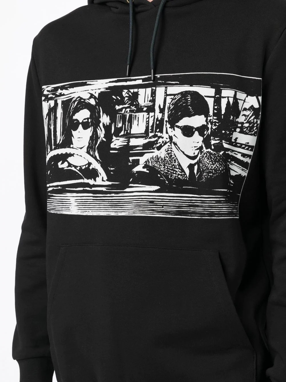 graphic-print drawstring hoodie - 5