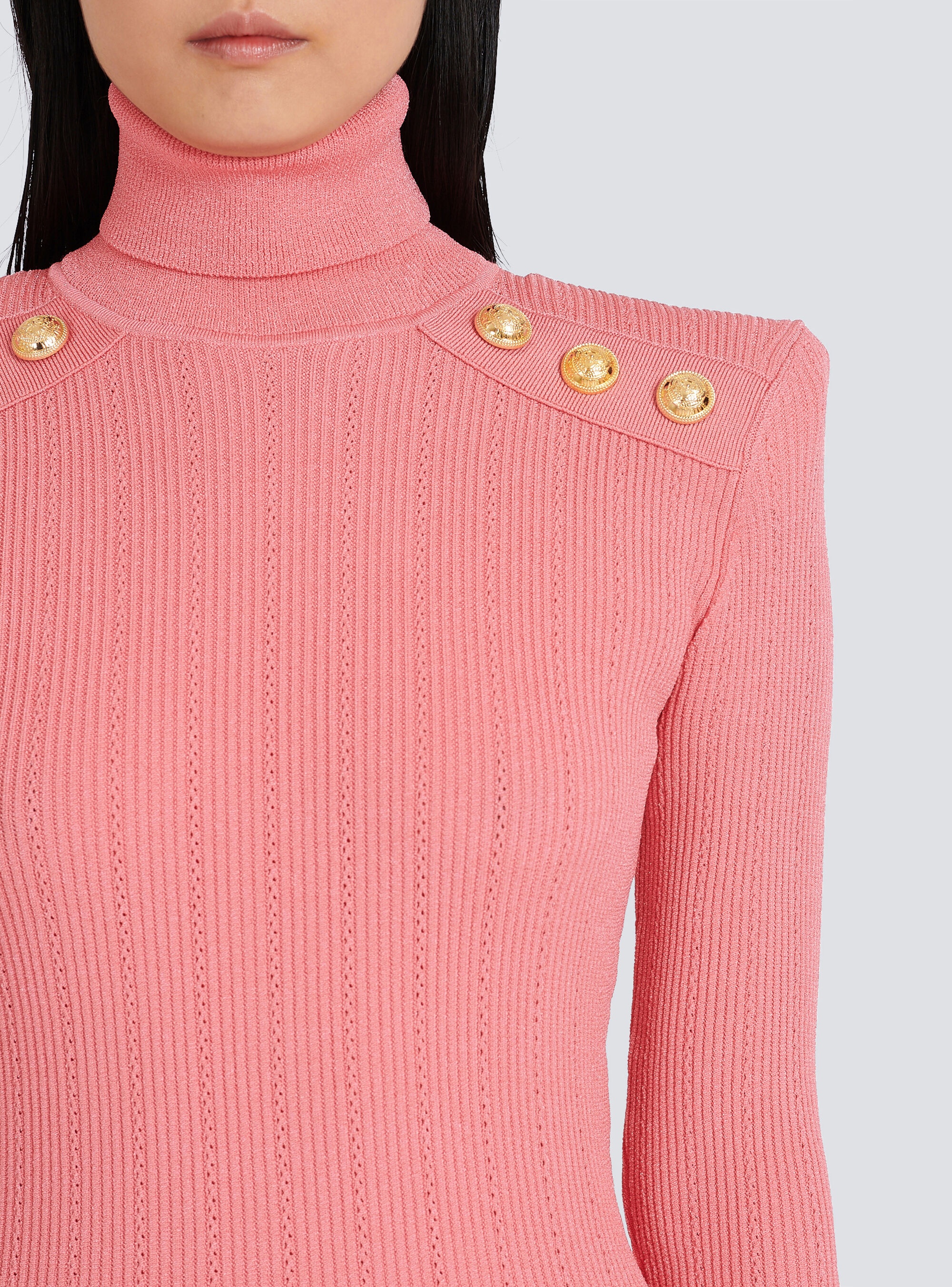 Eco-designed sweater with gold-tone buttons - 7