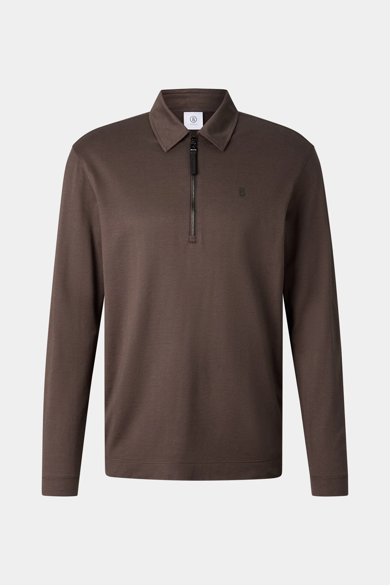 Bailey polo long-sleeved top in Dark brown - 1