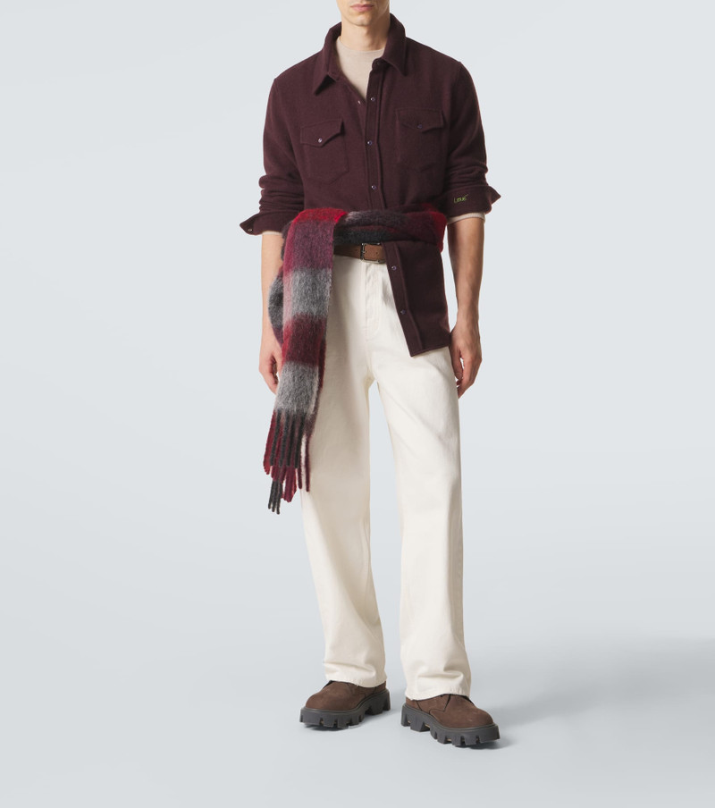 God’s True Cashmere Claret cashmere shirt with amethyst outlook