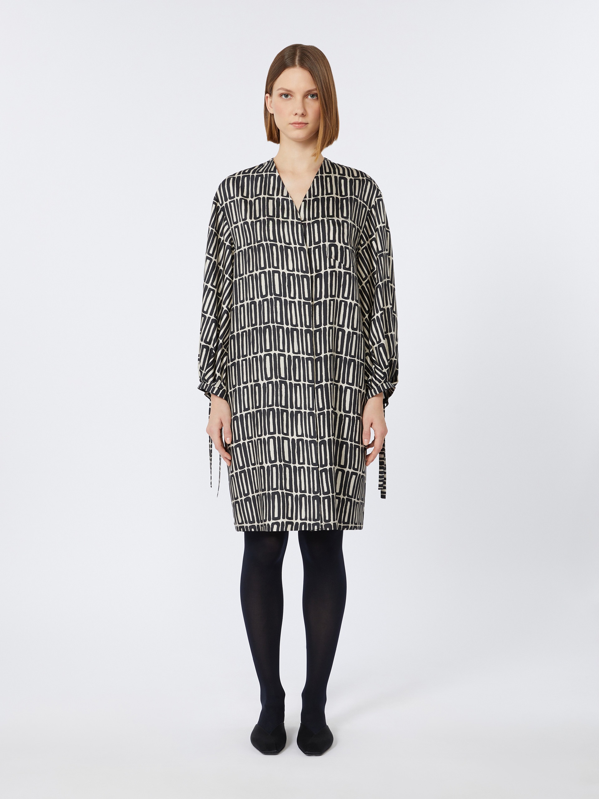 OTTONE Printed silk twill dress - 3