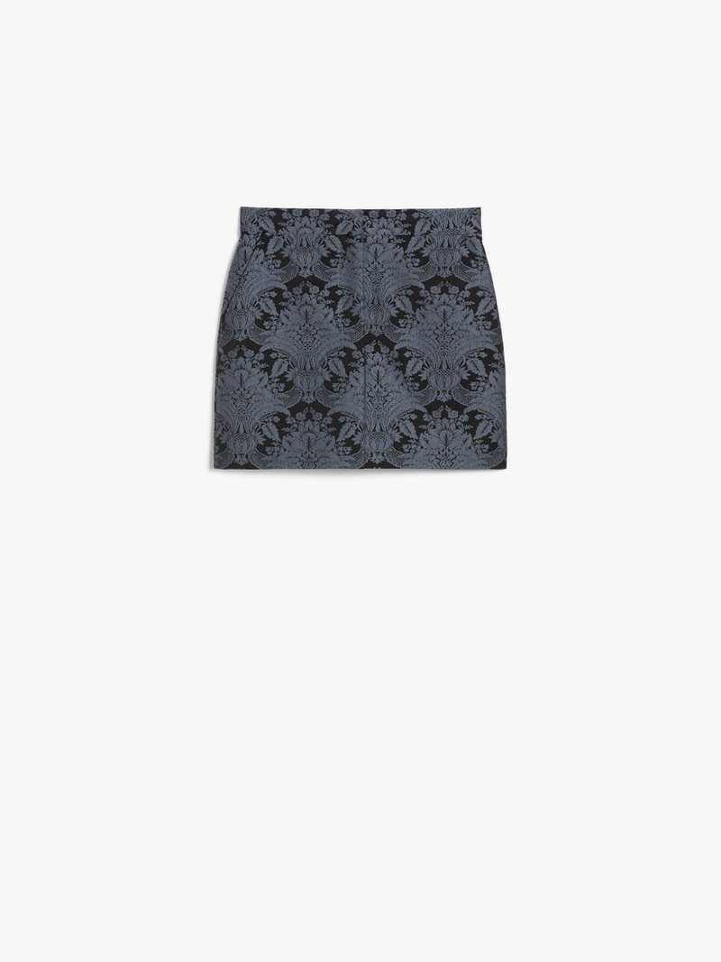 POMEZIA Technical wool jacquard miniskirt 1